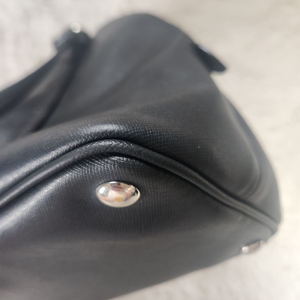 Coach Black Peyton Leather Cora Domed Satchel - Picture 12 of 16